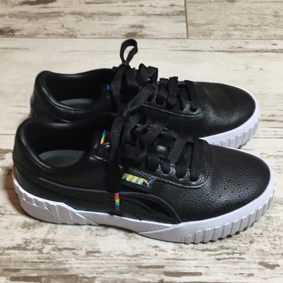 Puma Other - Puma sneakers cali rainbow black size 4.5